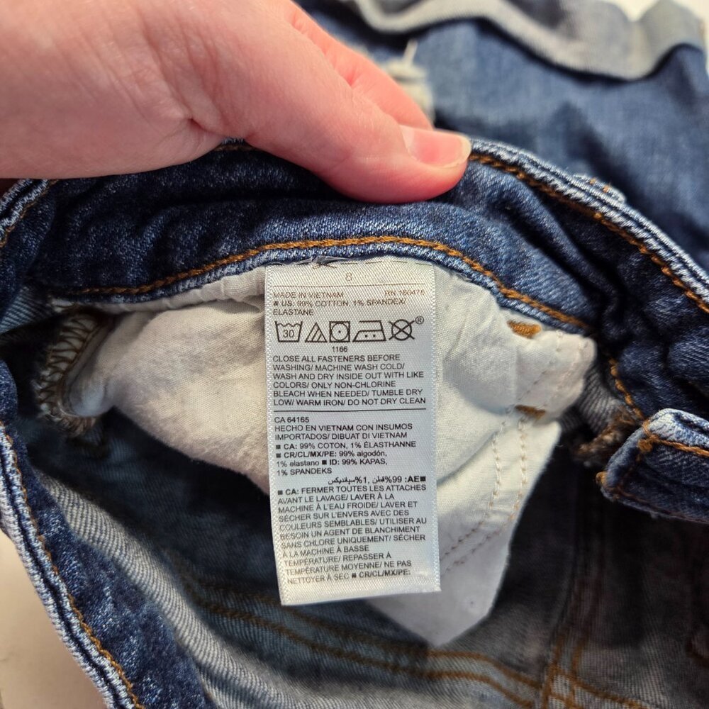 Old Navy Size 8 White & Denim Everyday Mid Rise Casual Summer Shorts Bundle of 2 - Picture 11 of 11